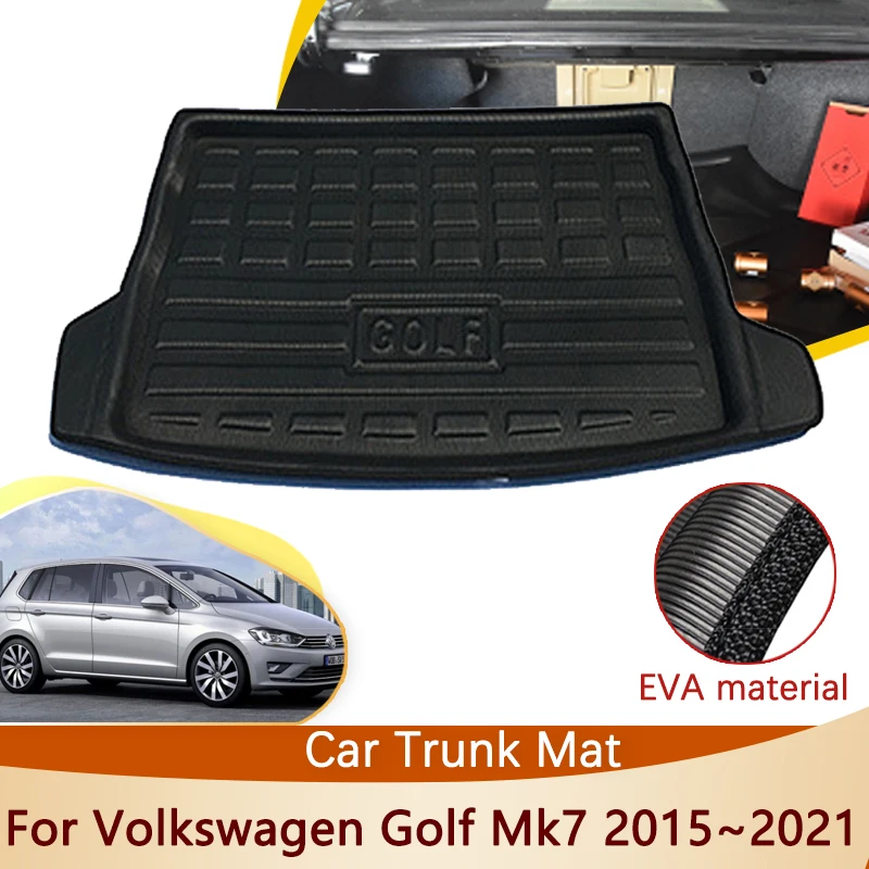 

Автомобильный коврик для заднего багажника для Volkswagen VW Golf Mk7 7 2015 ~ 2021 2019 2018, аксессуары, напольная подкладка для автомобиля