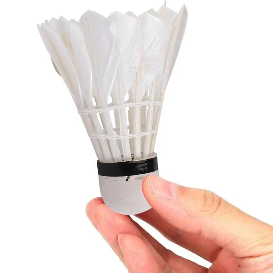 

3Pcs Professional Badminton Shuttlecocks White Advanced Goose Feather Badminton Foam ball head Good Elasticity Shuttlecock Ball