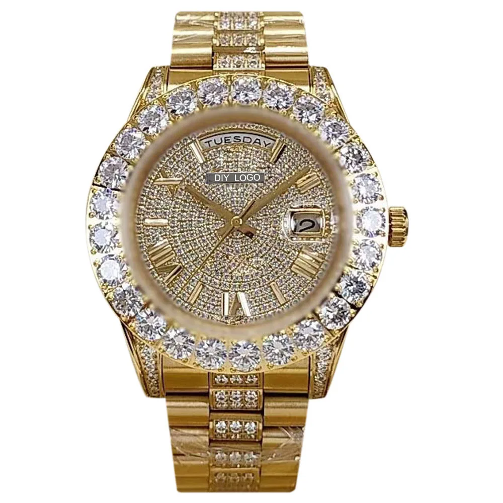 Мужские автоматические часы с логотипом 44 мм по индивидуальному заказу