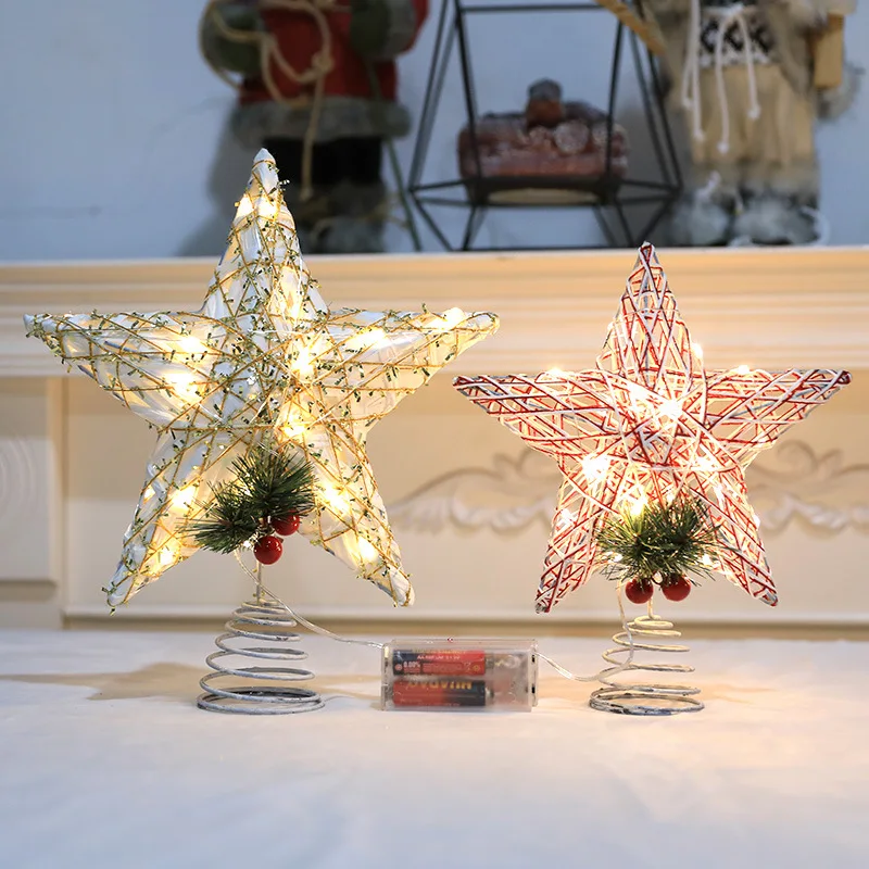 

Новогоднее украшение, Рождественская елка, светодиодная гирлянда с пятиконечными звездами, сказочные огни, Рождественское украшение для дома, украшение 2022