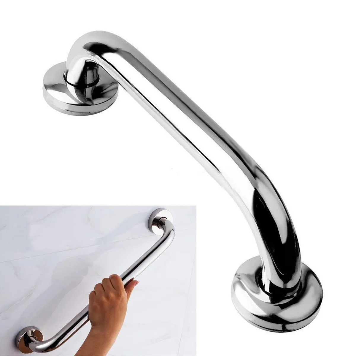 

25cm Stainless Steel Bathroom Tub Handrail Grab Bar Shower Grip Safety Handle Towel Rack Handle Hel for Elderly Hot Sale