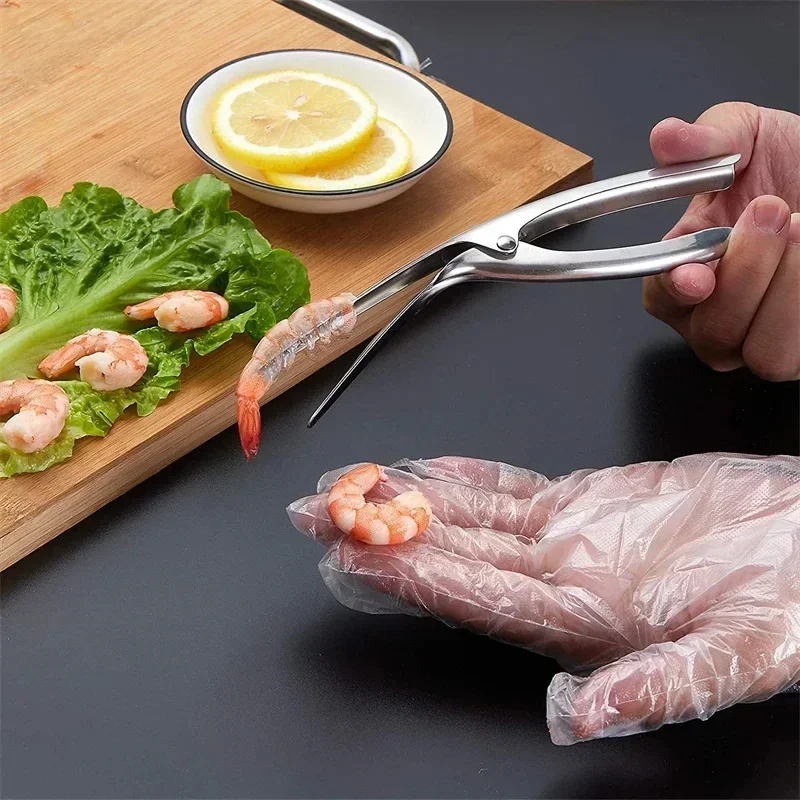 

Practical Prawn Peeler Shrimp Deveiner Device Lobster Shell Remover Stainless Steel Seafood Tools for Kitchen Dining Accessorie