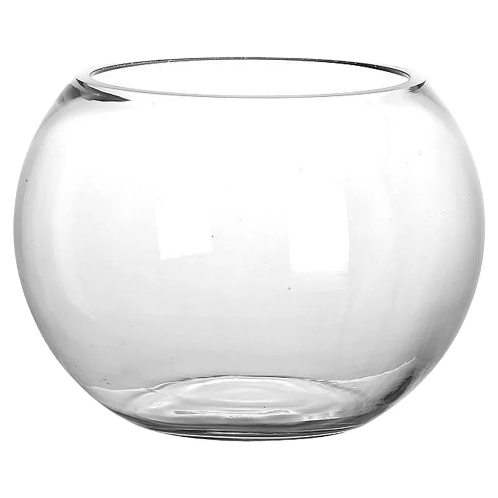 

Goldfish Bowl Drum Glass Planter Terrarium Tank Vases Bubble Jar Dining Room Table Decor Floral Round