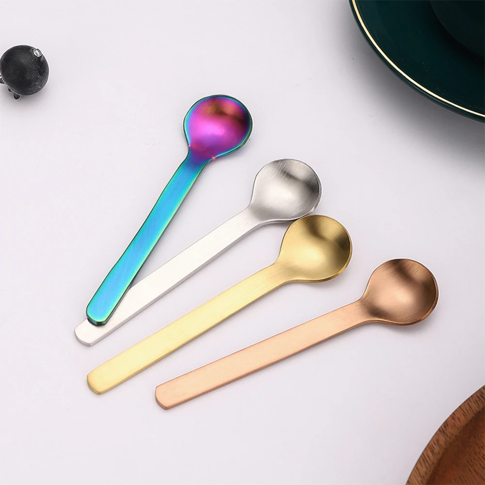

Мини чайная ложка, ложка из нержавеющей стали, столовые приборы, уникальная десертная ложка, золотые чайные ложки, маленькая кофейная ложка,...
