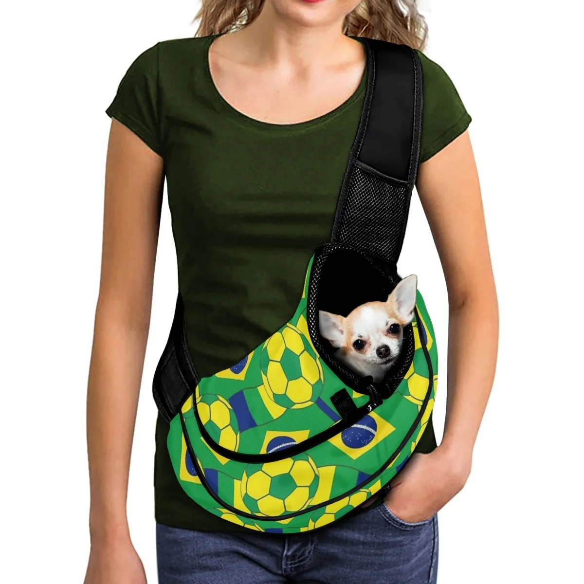 

Сумка-переноска для собак и кошек с флагом Бразилии