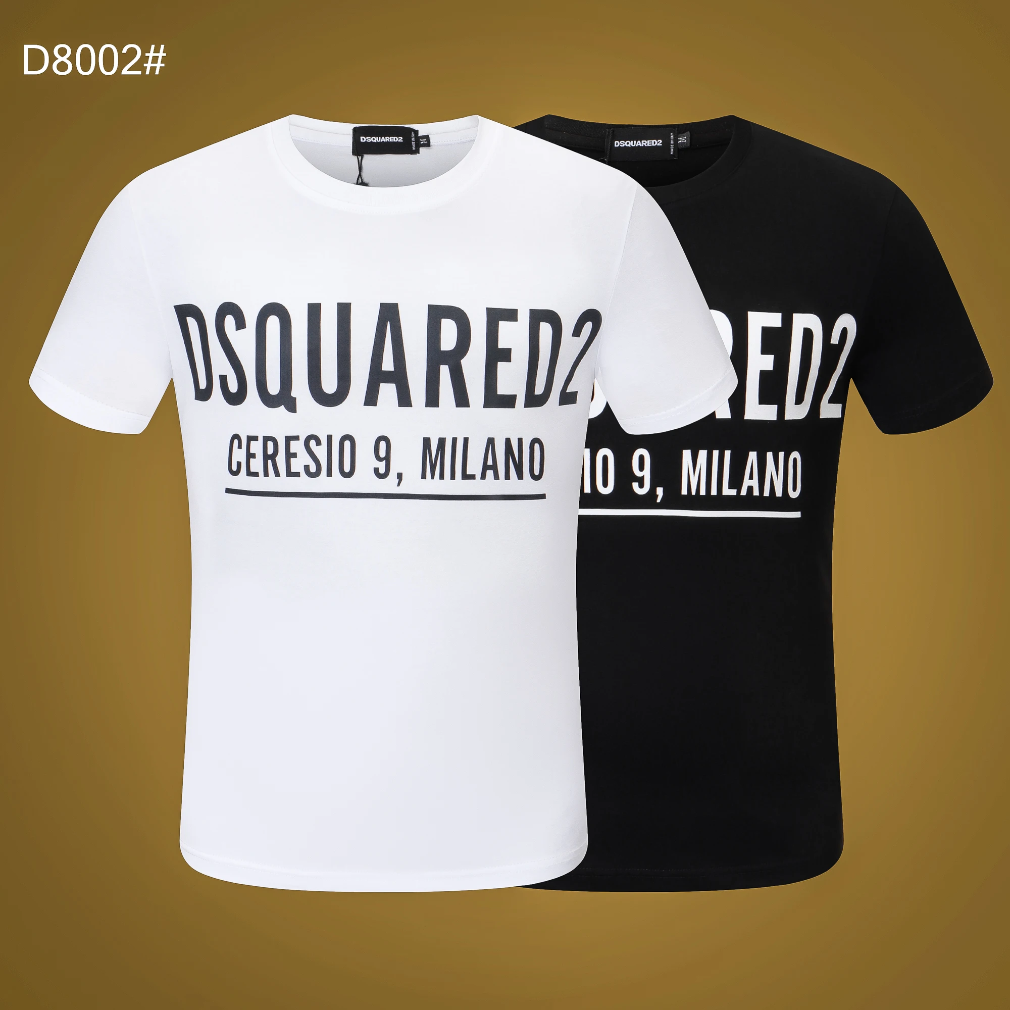 

Dsquared2 Summer New Men/Women 100% Cotton Casual Fashion Trend Dsq2 Letter Round Neck T-Shirt D2 Short Sleeve Boy Gift D8002