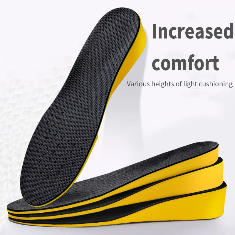 Height Increase Insoles for Women Men Deodorizing Breathable Orthopedic Insoles Shock Absorption Pads