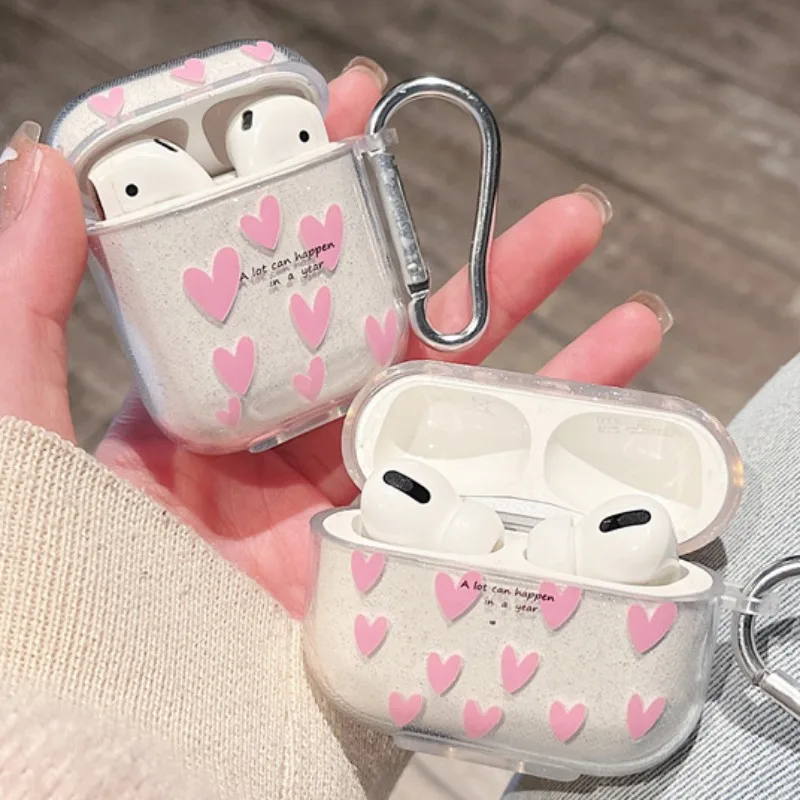 

Transparent TPU Earphone Case Anti-scratch Protective Sleeve for Apple Airpods 1 2 3 Pro Bluetooth Hesphone Cover with Keychain