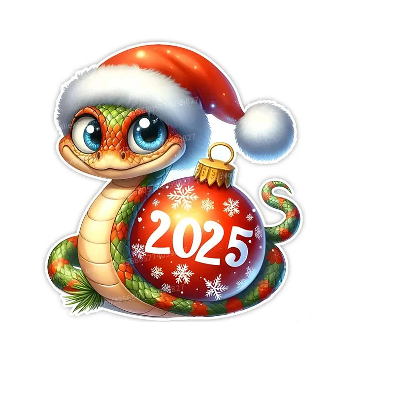 

Стикеры на стену "Змея Рождество 2025"