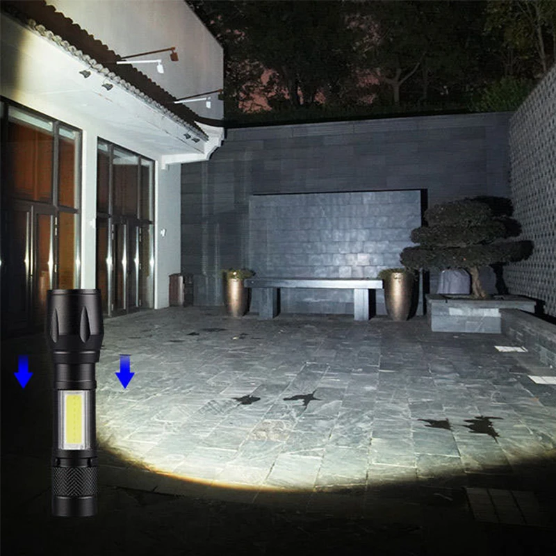 Мини-перезаряжаемый Светодиодный Фонарик С Зумом Водонепроницаемый Тактический