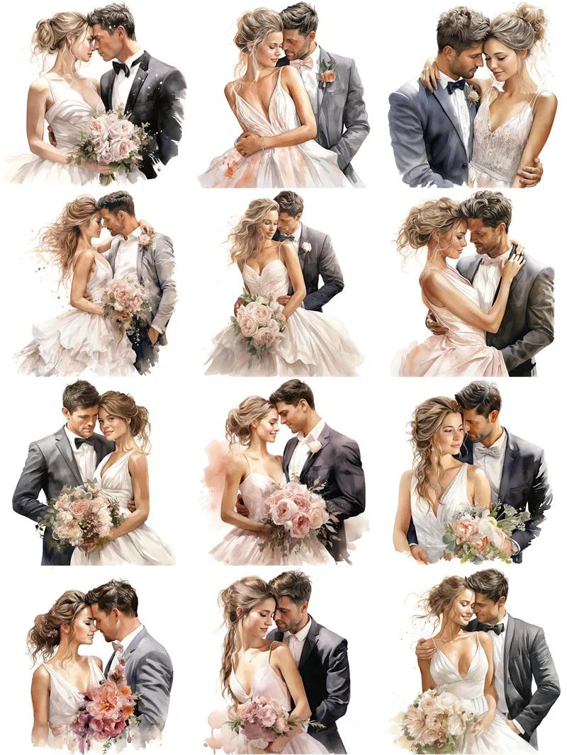 

Набор наклеек для скрапбукинга и рукоделия для свадьбы