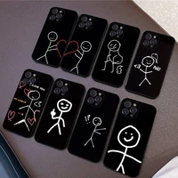 cartoon matchman phone case silicone soft for iphone 14 13 12 11 pro mini xs max 8 7 6 plus x xs xr cover