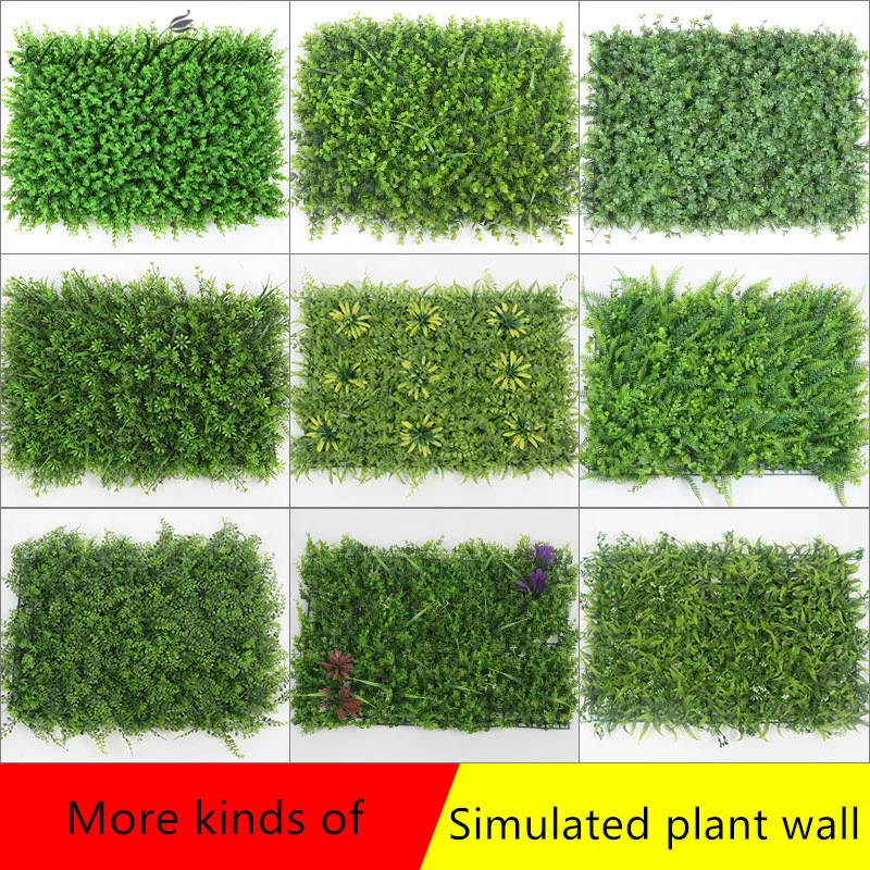 40*60 Artificial Plants Wall Simulation Lawn Panel Hotel Shop Window Garden Backdrop Decor Turf Green Grass Outdoor Wedding enlarge