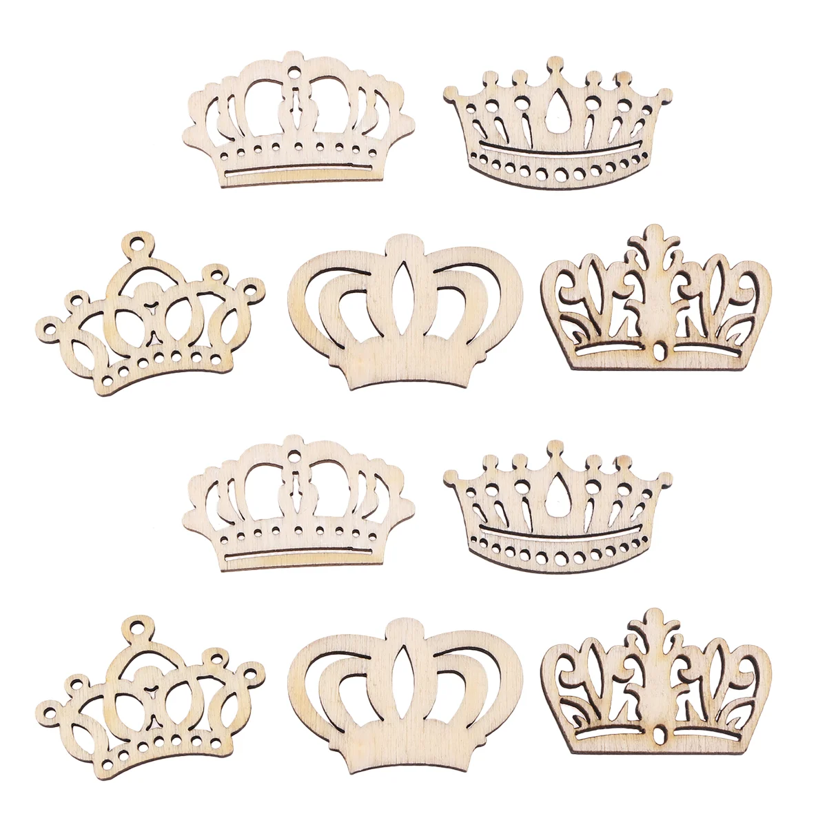 

50 Pcs Mini Scrapbook Woodsy Decor Wood Shape Wood Crafts Ornaments Unfinished Wood Wooden Cutout