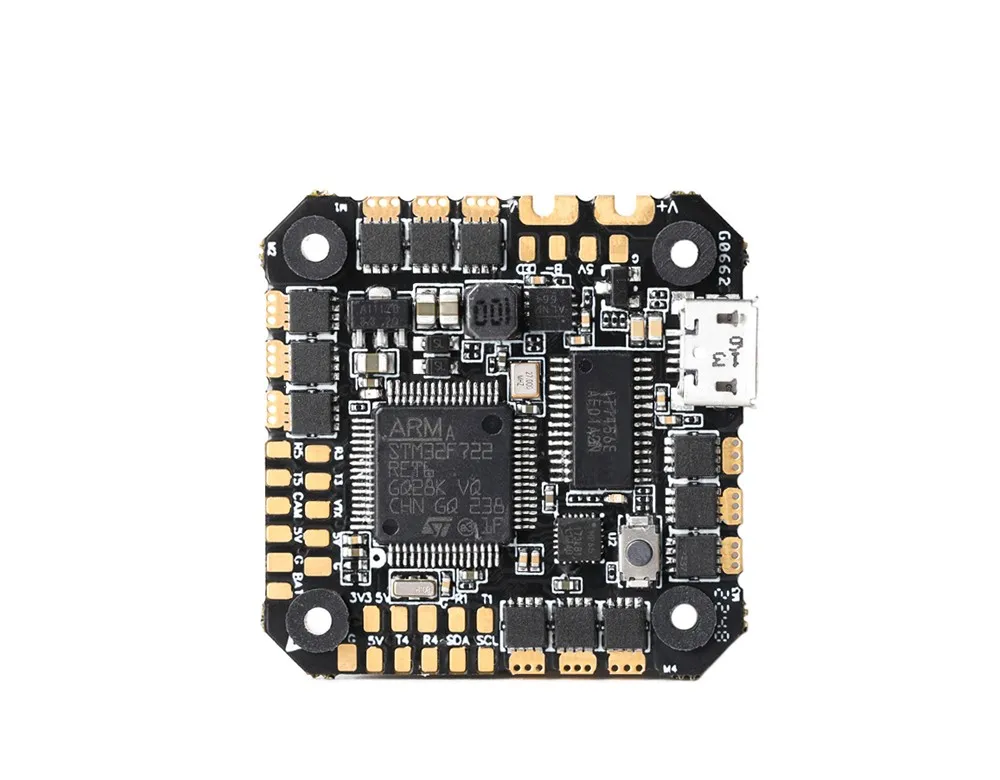 

T-Motor F7 35A AIO / F7 45A AIO MPU6500 F722 Контроллер полета BLHELI_S 35A / 45A 4 в 1 ESC 3-6S 25.5X25.5mm для FPV дронов
