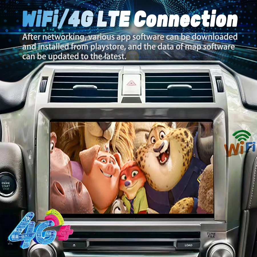 Android 2K Qled экран для Lexus GX400 GX460 2010-2020 беспроводной Carplay GPS-навигация автомобильный