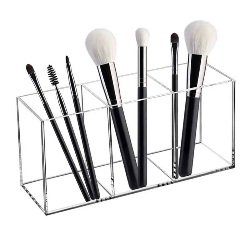 

2023NEW Acrylic Cosmetic Organizer Transparent Eyebrow Pencil Holder Lipstick Organizer Brush Organizer