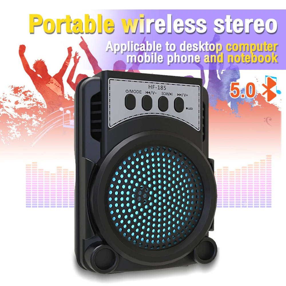 Portable Caixa De Som Bluetooth Speaker Outdoor Wireless Bass Stereo Loudspeaker Subwoofer Soundbar Home Theater Sound System
