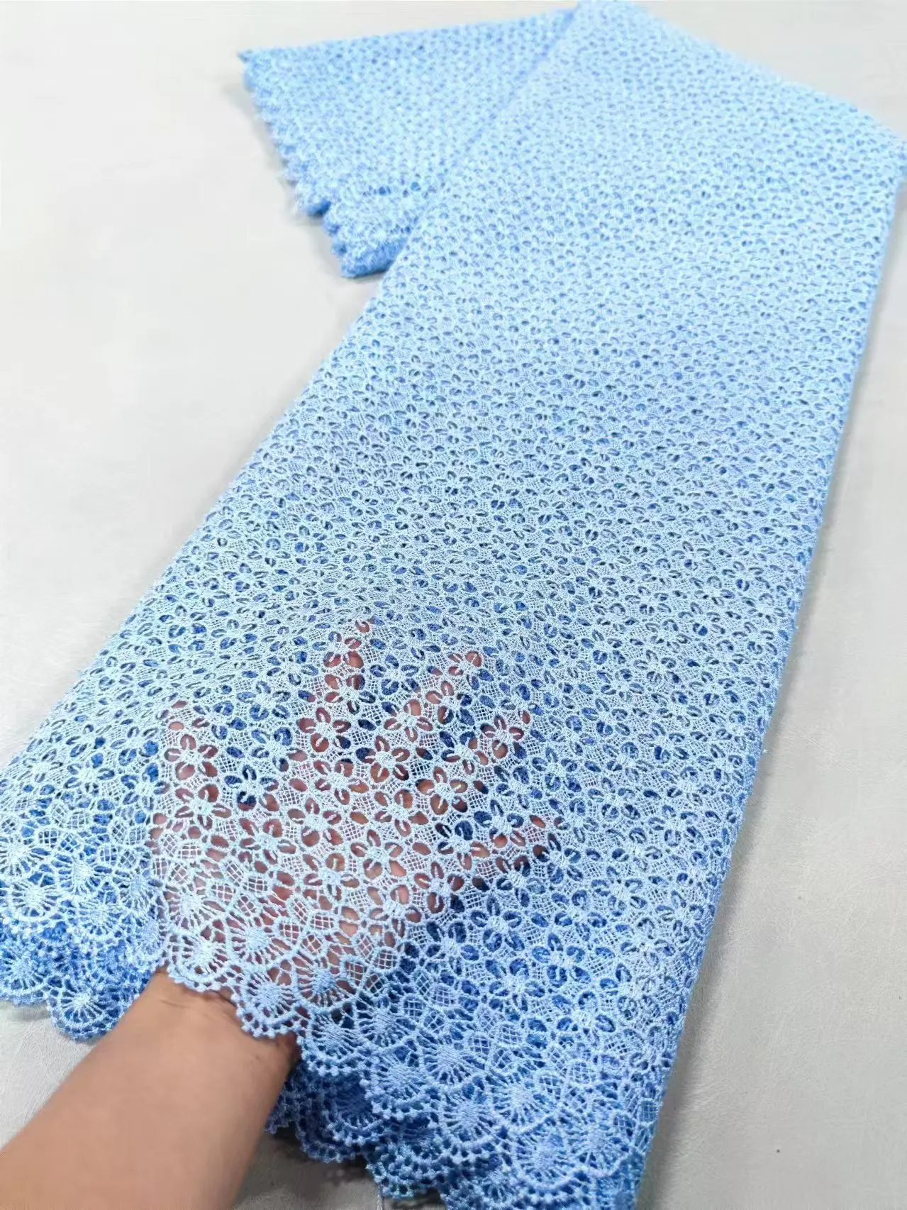 Африканская Хлопковая кружевная ткань с камнями Нигерия швейцарская вуаль