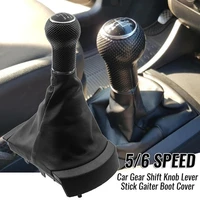 56 shift lever cover durable easy use faux leather dust proof comfortable car knob lever cover for seat ibiza 2002 2008