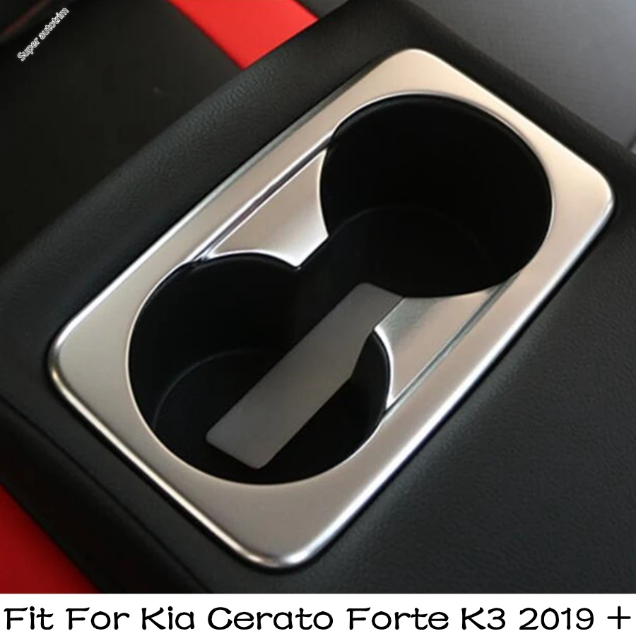 

Front Seat Water Cup Holder Bottle Panel Decoration Cover Trim For Kia Cerato Forte K3 2019 - 2023 Car ABS Interior Accessories