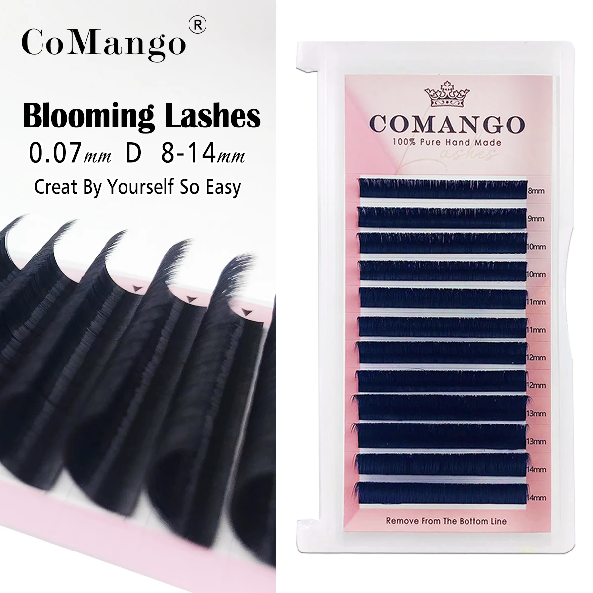 

CoMango Lash Extension Easy Fan Supplies Удлиненные ресницы Fan Russian Volume Auto Fan Ресницы Natural Cilios Mega Lashes