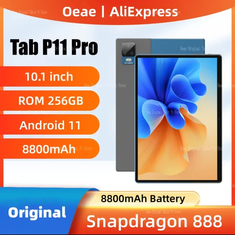 

Планшет P11 Pro, 10 дюймов, Android 11, Snapdragon 888, Google Play, ПЗУ 256 ГБ/512 ГБ, аккумулятор 8800 мАч