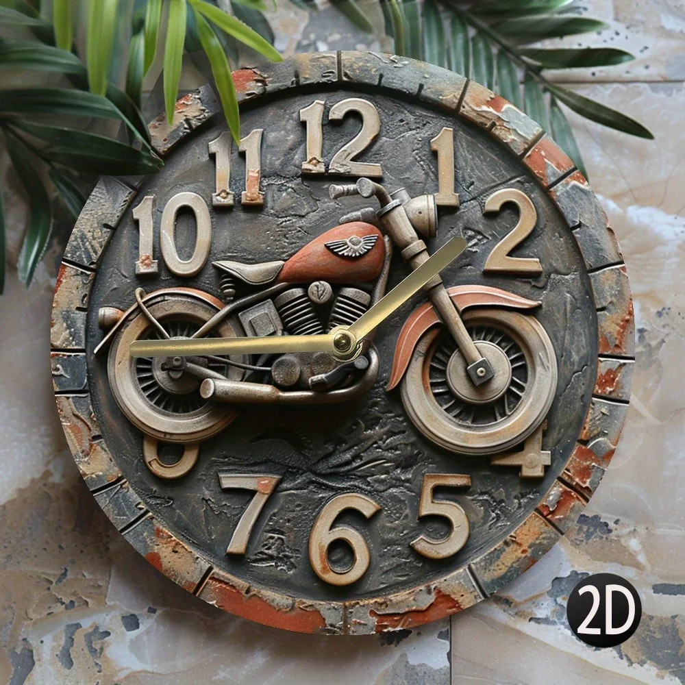 

Деревянные настенные часы с дизайном мотоцикла