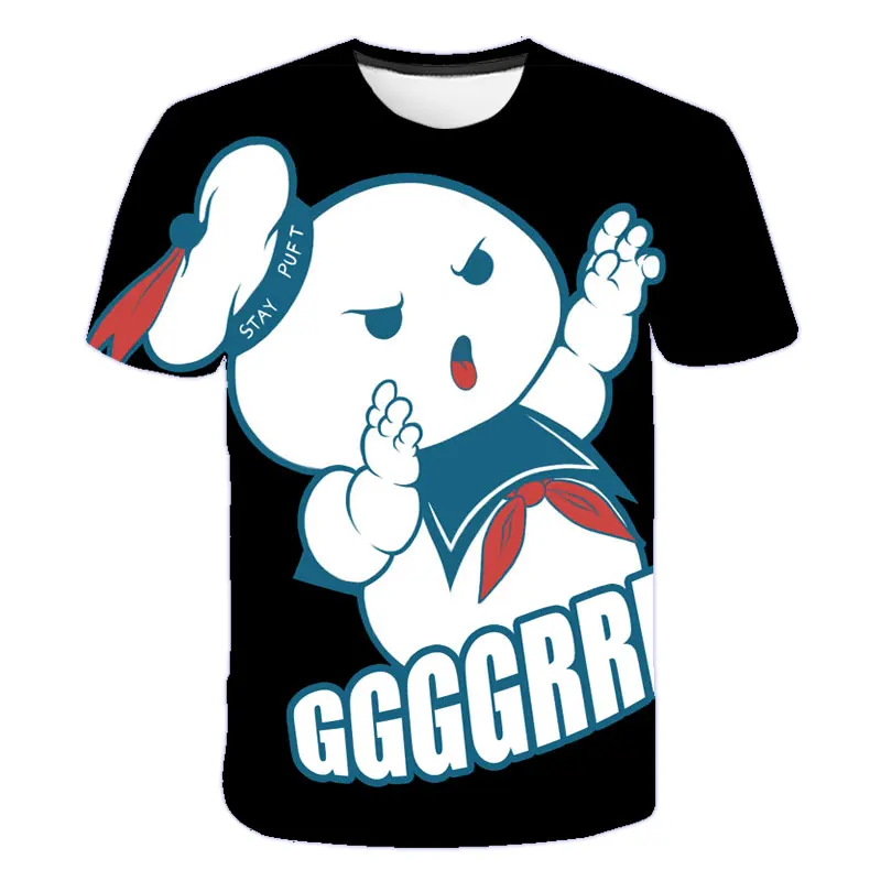 

Boys And Girls Oversized T Shirt Old School Logo Ghostbuster 3d Print Kids Stay Puft Funny Clothes Baby Casual Sportswear shirt