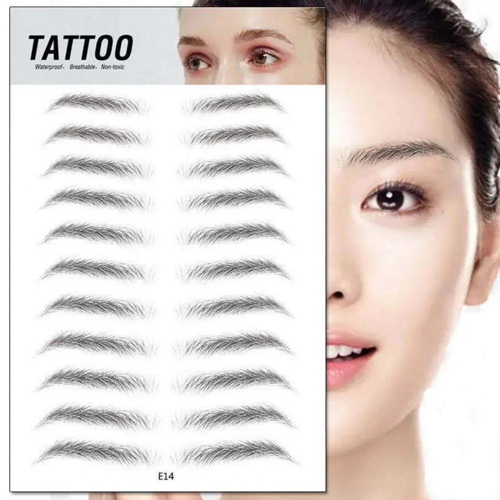 

Mini Practical Long Lasting Eyebrows Tattoo Makeup Patches Ultra Thin Eyebrow Makeup Sticker Simulated for Beauty