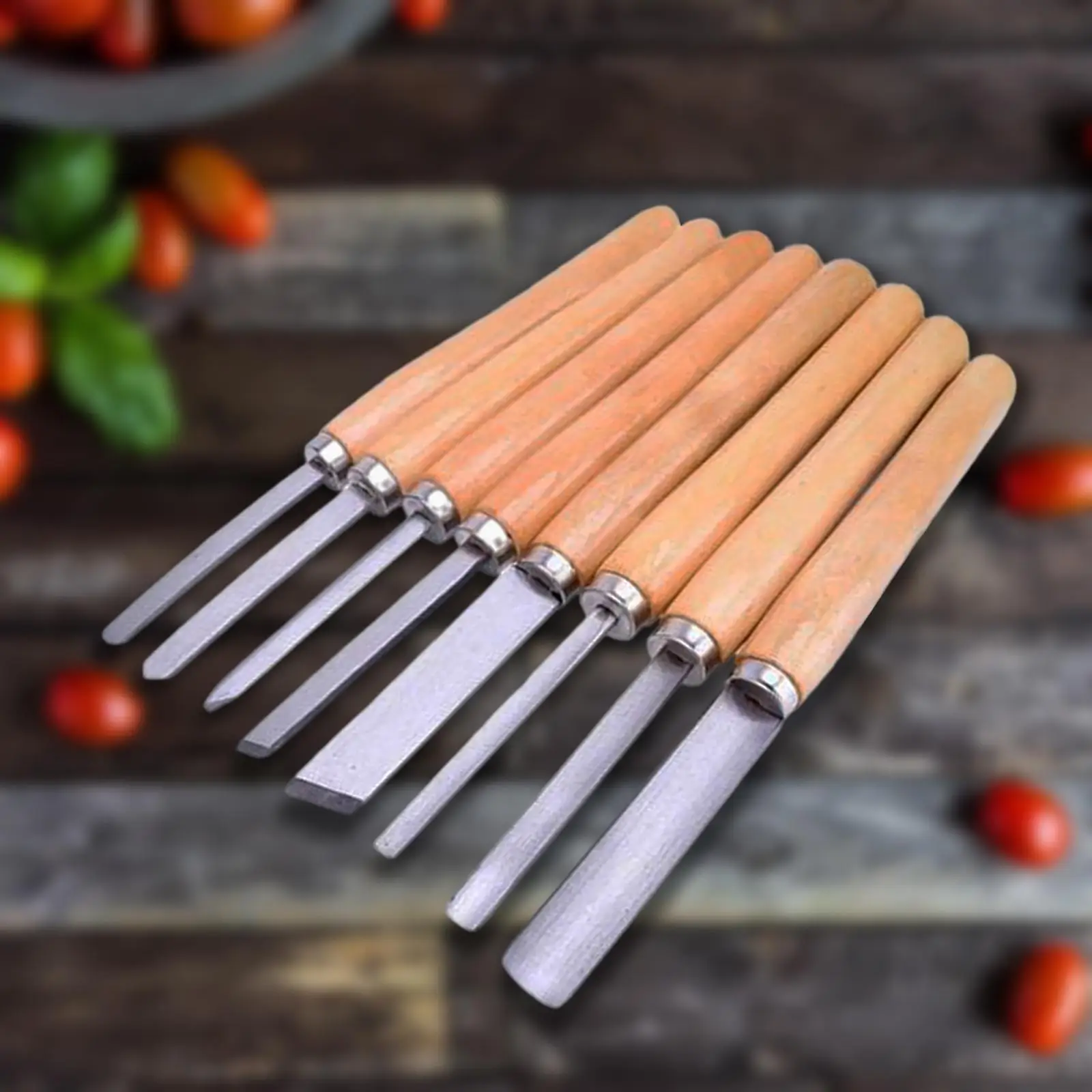 Набор из 8 токарных инструментов для деревообработки строжка быстрорежущей