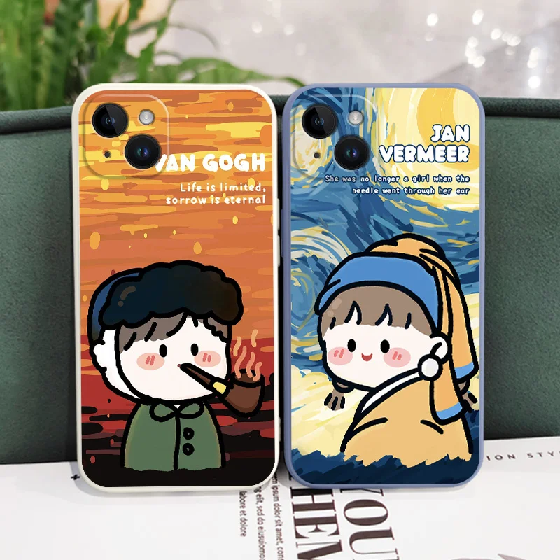 Чехол для телефона с абстрактной девушкой iPhone 15 14 13 12 11 X XR XS SE2 SE2020 8 7 6 6S Plus Pro Max Mini