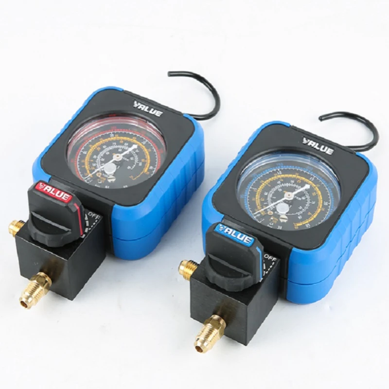 

Value VRM1-B-0403 R22 R410 High-precision Anti-collision Refrigerant Gauge Fluorine Table Air Conditioning Gauge