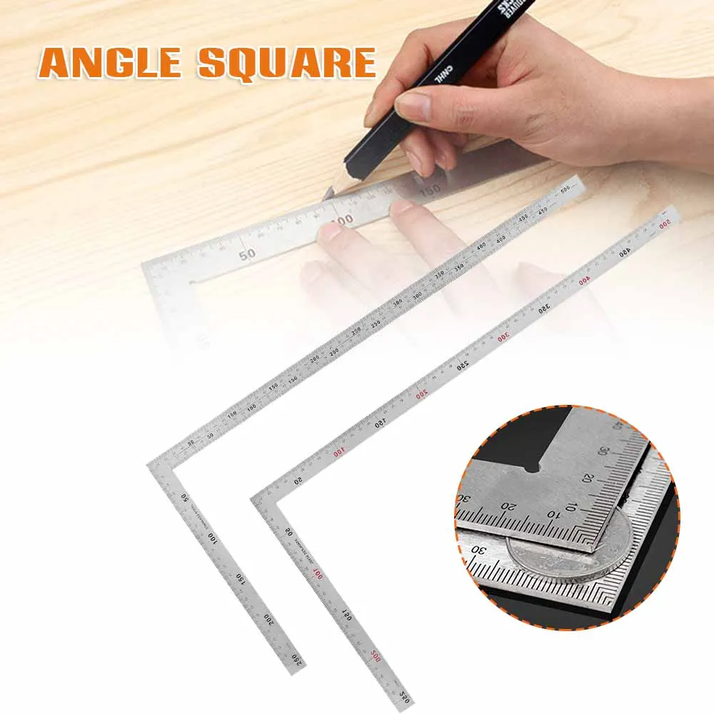

1pc Metal Steel Square Set 90 Degree Angle Metric Try Mitre Square Ruler 150 x 300mm 250x500mm Measurement Instruments