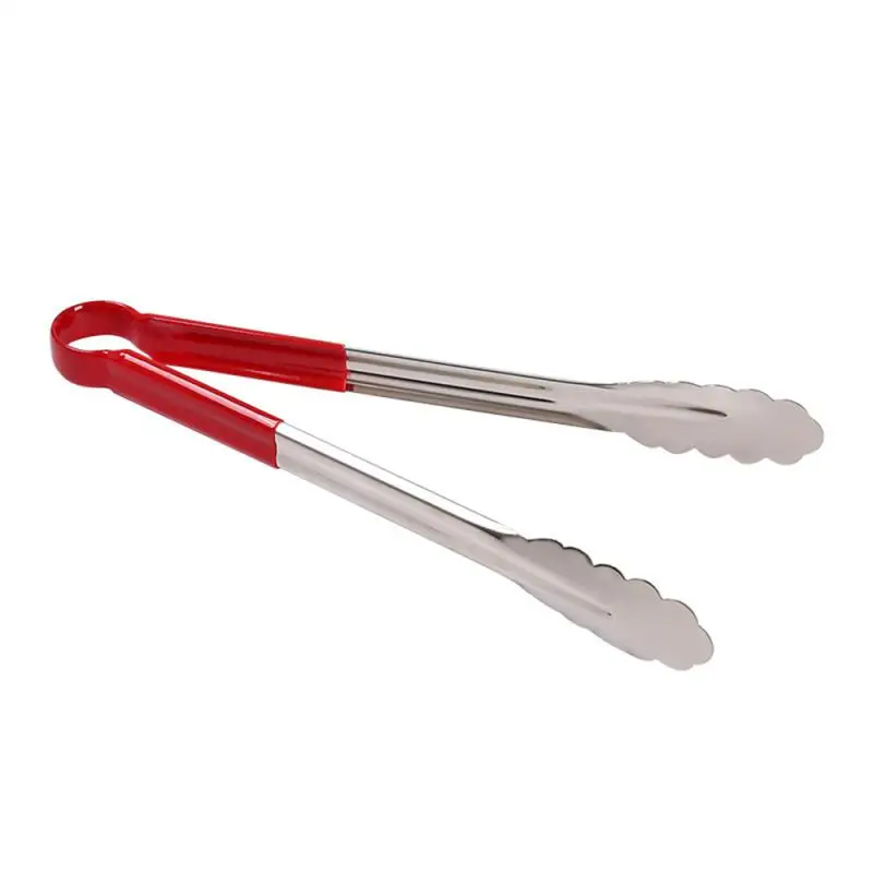 

Силиконовые кухонные щипцы из нержавеющей стали, зажим для барбекю, зеркальные кухонные щипцы для салата, силиконовые термостойкие, лидер продаж