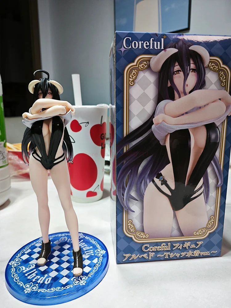 

Genuine Coreful Overlord Anime Figure 18cm Albedo Model Dolls Original Collec Swimsuit Girl Decor Action Figurine Adult Toy Gift