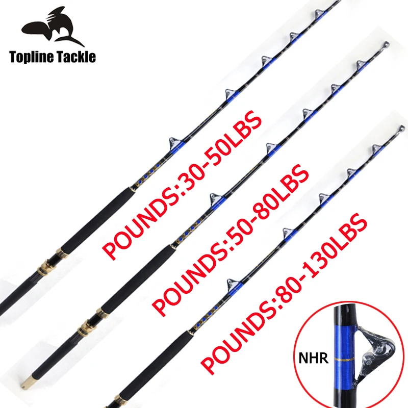 

Saltwater Fishing Rod FX30-50lbs 50-80lbs 80-130lbs Trolling Fishing Rod High Carbon Game Rod 1.7M Straight Nylon Butt Boat Rod