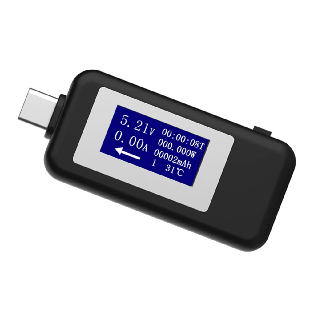 

LCD Display USB Type-C Tester 0-5 1A Current 4-30V Voltage Inspection