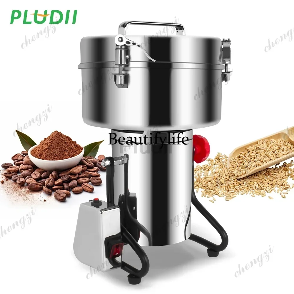 Фото N138 4500G Измельчитель порошков 5000 Вт, высокоскоростная кофемолка, дробилка для зерна, коммерческая, высокопроизводительная, из нержавеющей стали №1