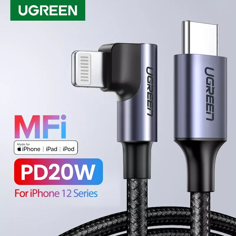 

U- green MFi USB C к Lightning-кабелю для iPhone 13 12 Pro Max PD18W 20W, быстрая зарядка данных, USB PD кабель, зарядный шнур для Macbook