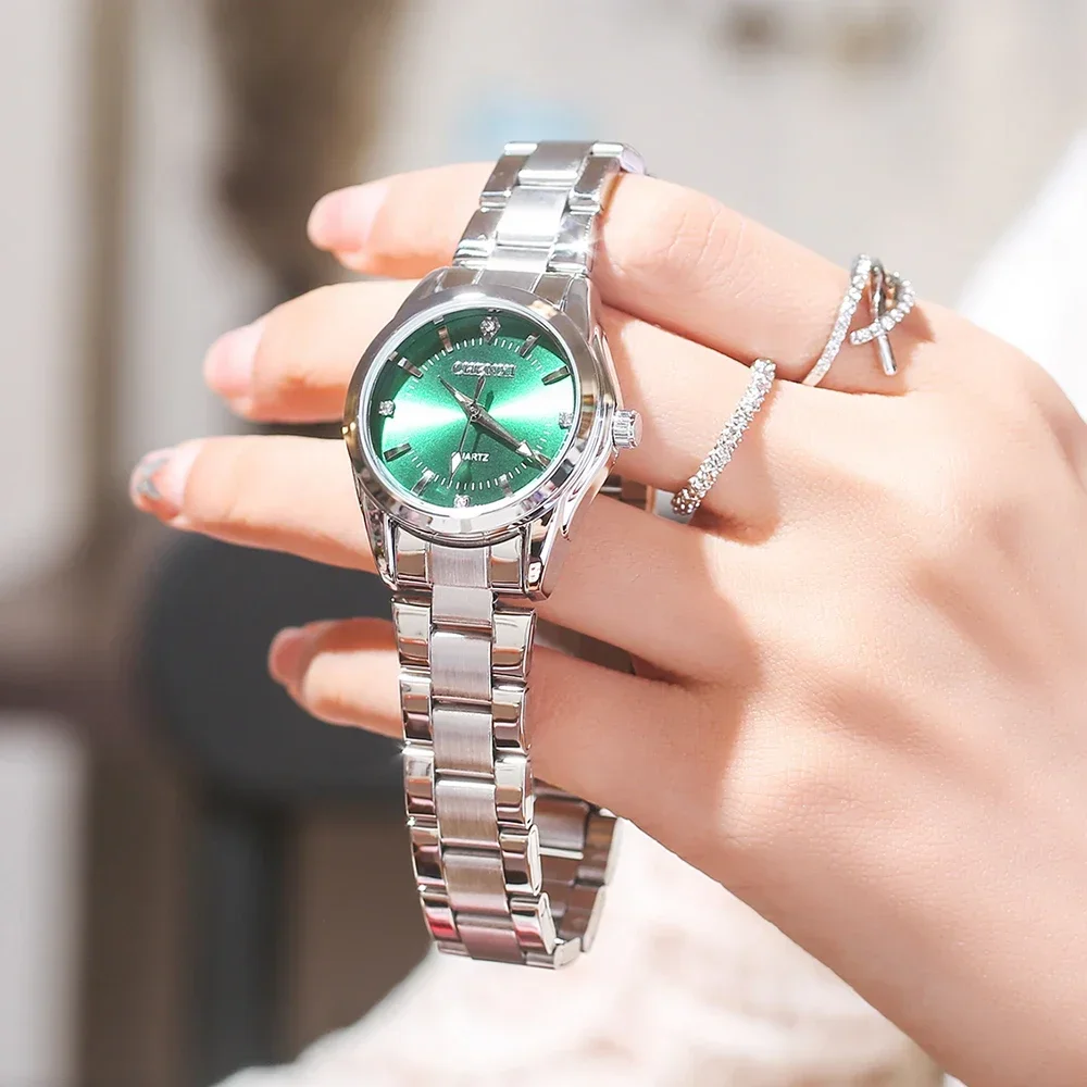 Женские часы CHENXI 021 повседневные Простые роскошные из нержавеющей стали для