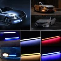 2pcs cob car light waterproof car light dc12v cob led lights drl fog driving lamp 17cm universal slim design fits for more car
