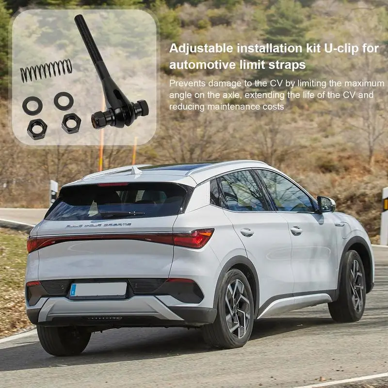 

Heavy-duty Auto Modification Adjustable U-Clip Car Limit Strap Mount With Welded Clevis Easy Installation For SUVs Trucks Cars