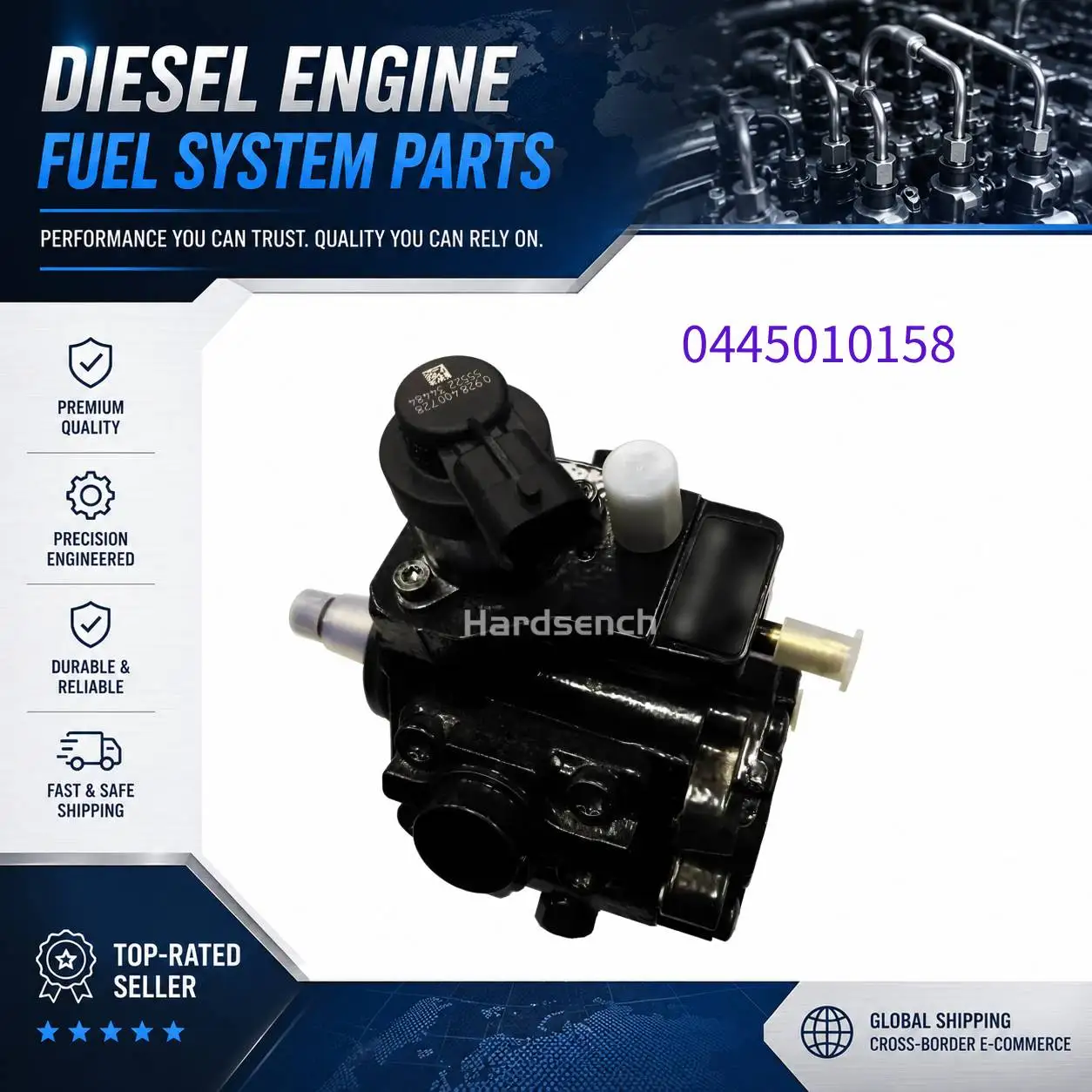 Фото Топливный насос 0445010158 CP1H3 для двигателей ISBe и ISDe, грузовиков Foton Auman, Dongfeng Kinland, FAW J6 №2