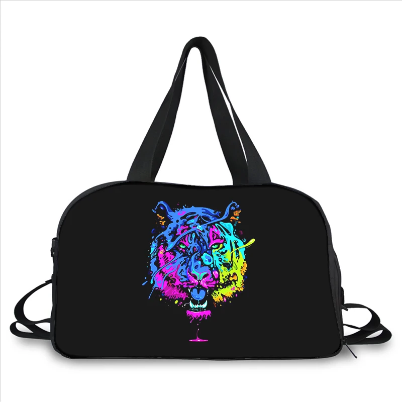fiercely tiger 3D printing fashion trend portable large capacity multi function messenger bag travel bag