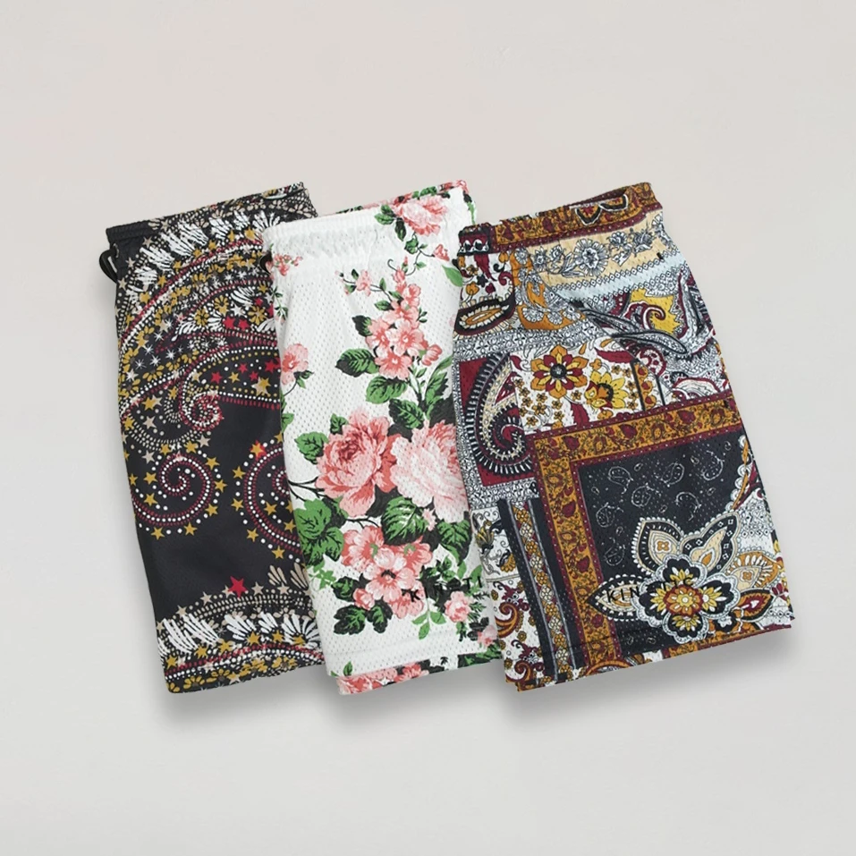 Шорты мужские сетчатые с цифровой печатью