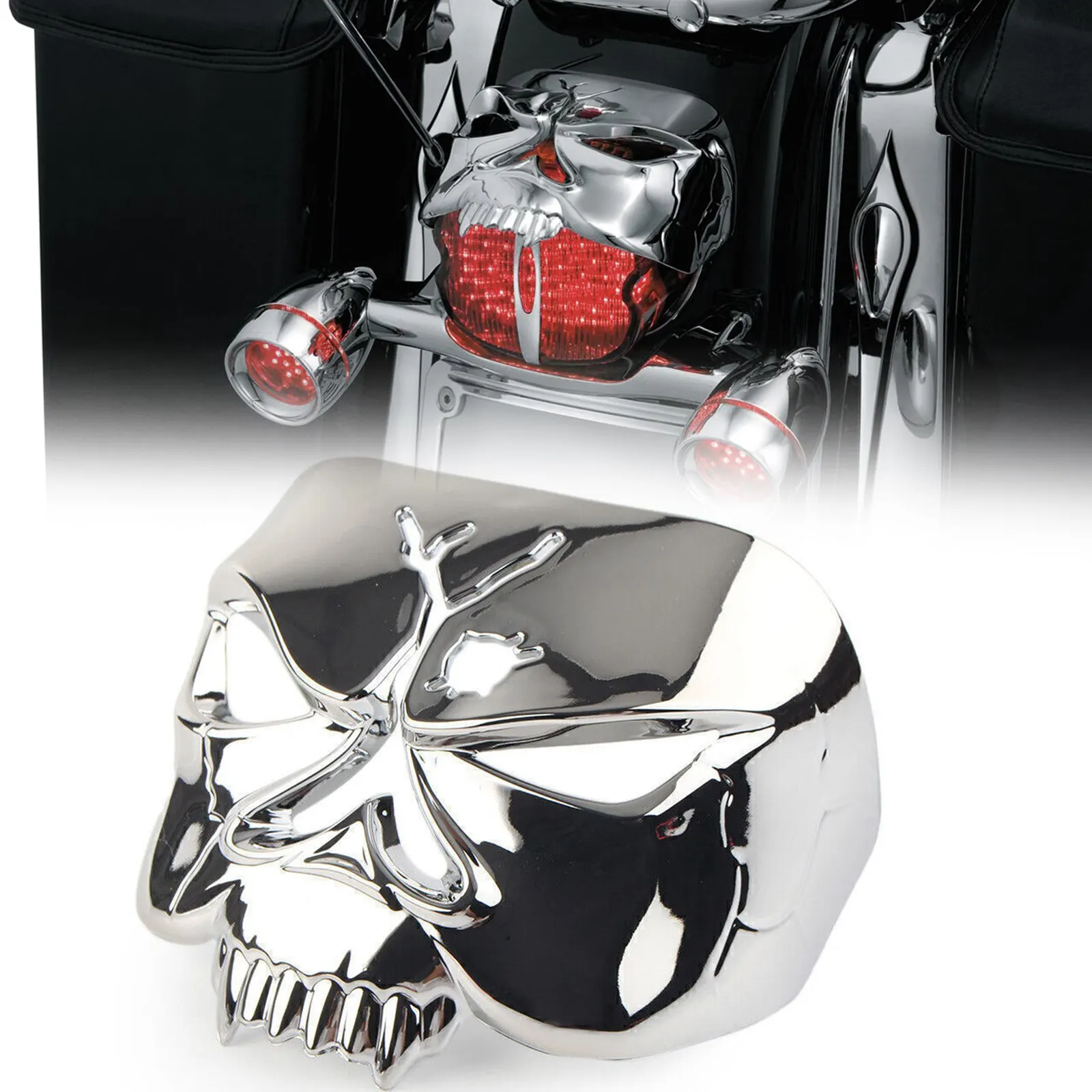 Задний фонарь для мотоцикла с черепом задний тормоз фотолампа Harley Road King Softail Dyna