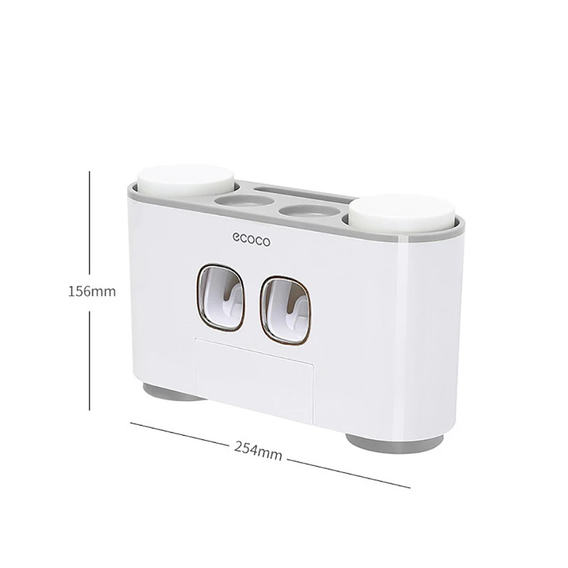 bathroom dust proof wall mounted tooth brush holder automatic toothpaste squeezer bathroom accessories toothbrush holder cup free global shipping