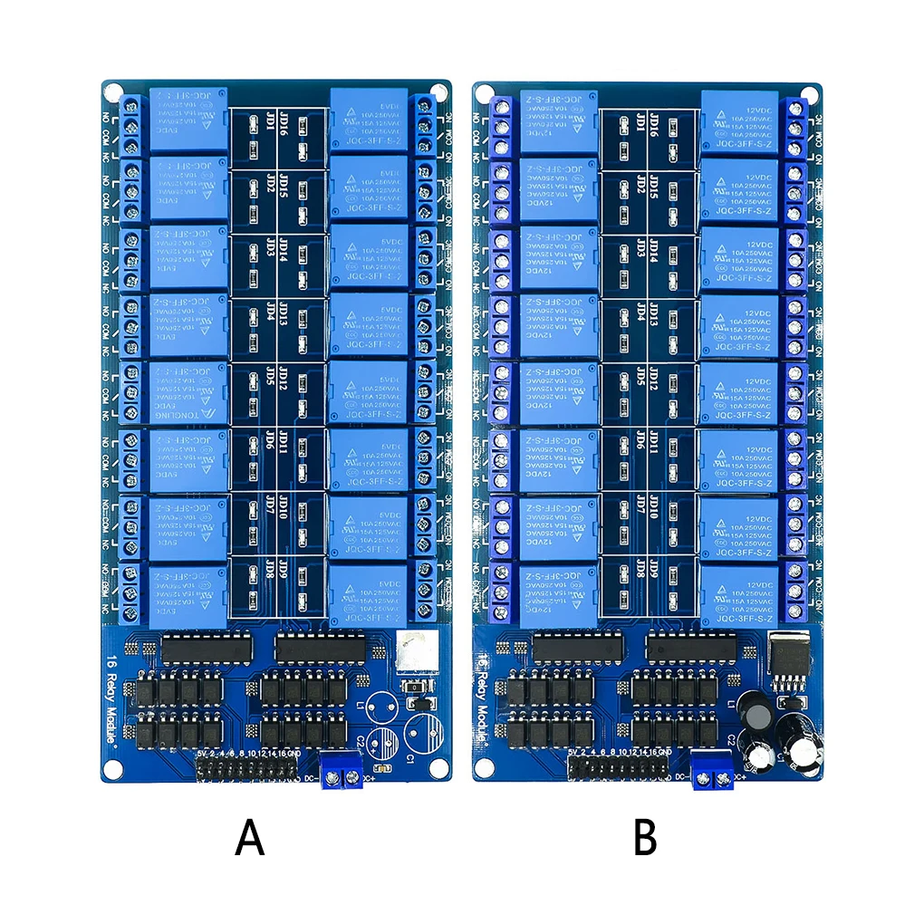 

16-канальный релейный модуль, портативный Съемный Профессиональный оптрон с предварительным отверстием, компоненты платы, аксессуары 5 В