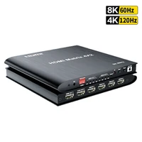 8K 60Hz HDR HDMI True Matrix 4x2 4K 120Hz Matrix HDMI Profesional Splitter Switch 4 in 2 out Box HDCP2.3 for PS4 HDTV PC Monitor